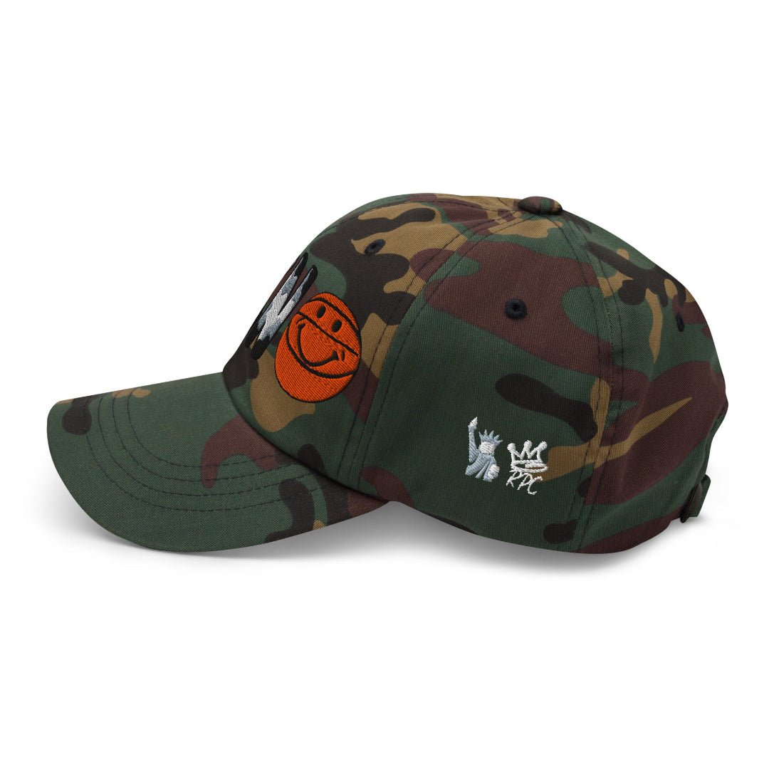 Side View The City Collection BKN Basketball Camo Patched Hat - Rebel P Customs