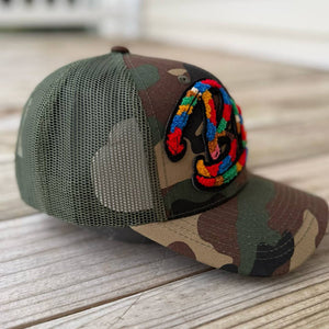 The City Collection Bronx Chenille Camo Patched Hat - Rebel P Customs