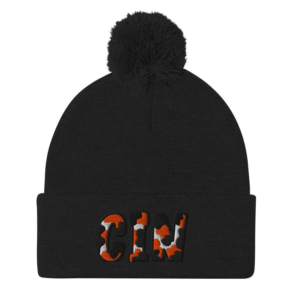 The City Collection CIN Football Patched Beanie - Rebel P Customs
