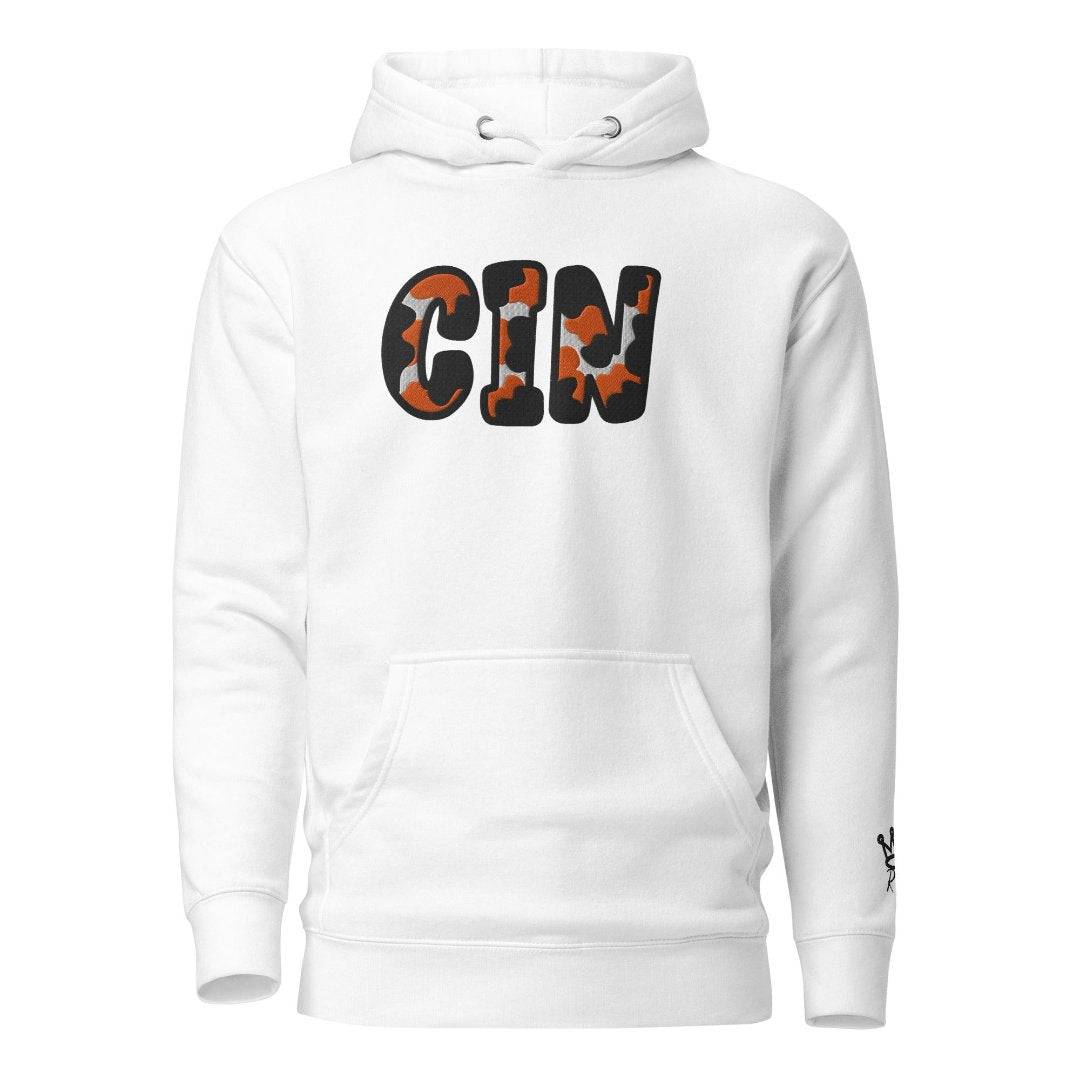 The City Collection CIN Football Patched Unisex Hoodie - Rebel P Customs