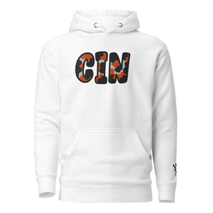 The City Collection CIN Football Patched Unisex Hoodie - Rebel P Customs