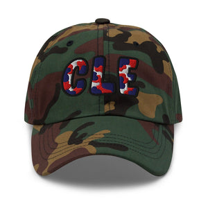 The City Collection CLE Baseball Camo Patched Hat - Rebel P Customs