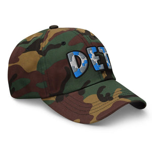 The City Collection DET Football Camo Patched Hat - Rebel P Customs