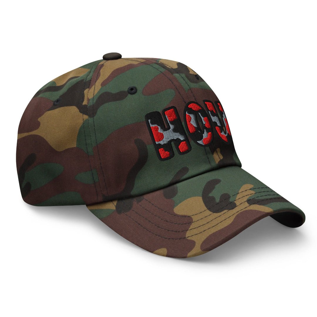 The City Collection HOU Basketball Camo Patched Hat - Rebel P Customs