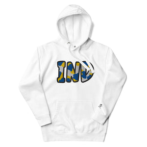 The City Collection IND Basketball Patched Unisex Hoodie - Rebel P Customs