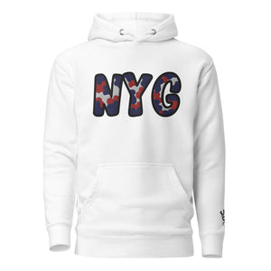 The City Collection NYG Football Patched Unisex Hoodie - Rebel P Customs
