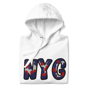 The City Collection NYG Football Patched Unisex Hoodie - Rebel P Customs