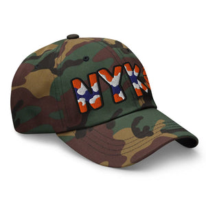 Left Side The City Collection NYK Basketball Camo Patched Hat - Rebel P Customs