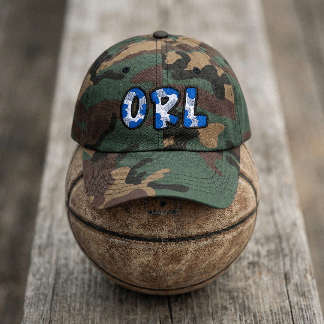 The City Collection ORL Basketball Camo Patched Hat - Rebel P Customs
