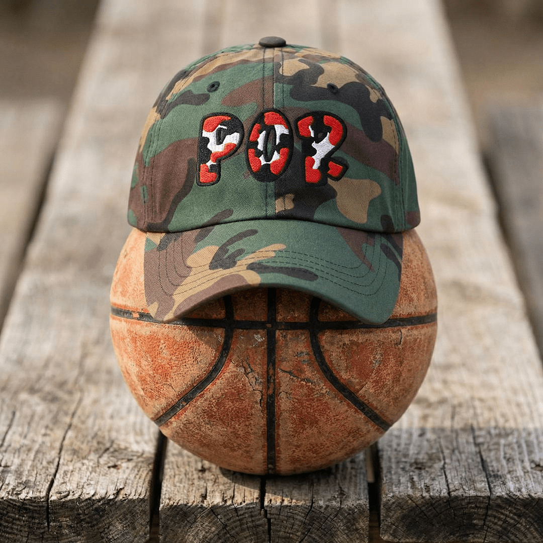 The City Collection POR Basketball Camo Patched Hat - Rebel P Customs