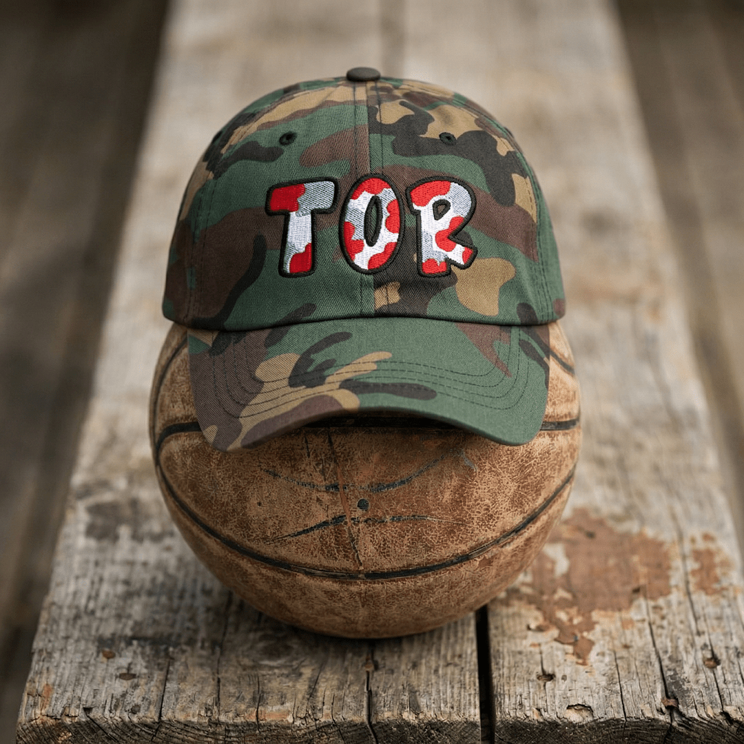 The City Collection TOR Basketball Camo Patched Hat - Rebel P Customs