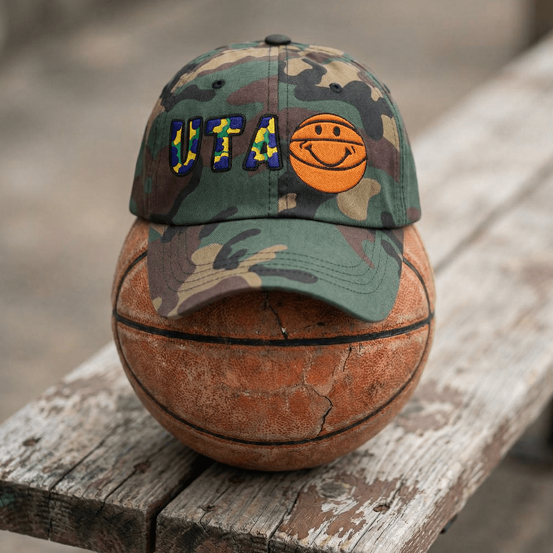 The City Collection UTA Basketball Camo Patched Hat - Rebel P Customs