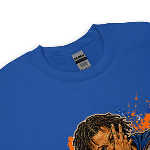 Detailed Image xCaptain Clutch New York basketball-inspired rhinestone sweatshirt shown in full