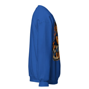 Sleeve Captain Clutch New York basketball-inspired rhinestone sweatshirt shown in full
