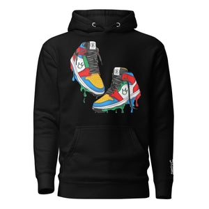 Rebel Sneaker hoodie featuring original sneaker-inspired artwork
