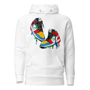 Rebel Sneaker hoodie featuring original sneaker-inspired artwork