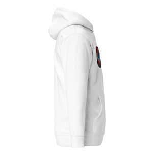 Right-side view of the USA ice hockey patched hoodie