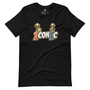 Wrinkled View 1con1c New York basketball championship graphic t-shirt