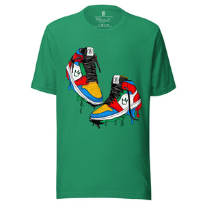 Rebel Sneaker graphic T-shirt featuring an original sneaker-inspired design