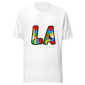 White The City Collection LA graphic T-shirt inspired by Los Angeles streetwear and city culture