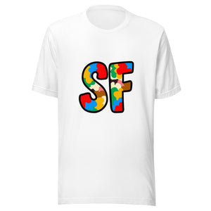 White The City Collection SF graphic T-shirt inspired by San Francisco streetwear and city culture