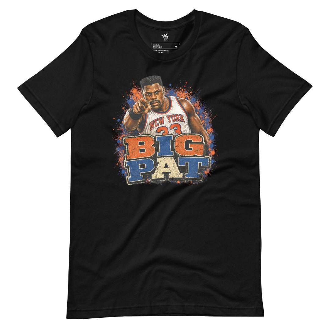 Retro-inspired Big Pat basketball graphic tee
