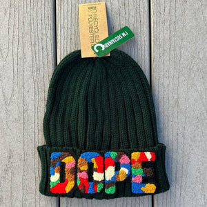 Sustainable Cable Knit Chenille Dope Beanie 